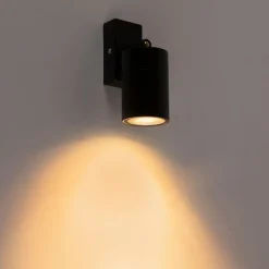 Smarte Außenwandleuchte schwarz IP44 inkl. WiFi GU10 - Solo