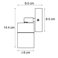 Smarte Außenwandleuchte schwarz IP44 inkl. WiFi GU10 - Solo