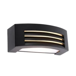 Smarte Außenwandleuchte schwarz IP44 inkl. WLAN A60 - Hurricane 1