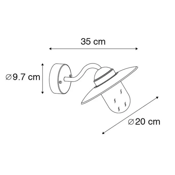 Smarte Außenwandleuchte Zink IP44 inkl. WLAN A60 - München
