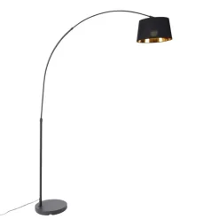 Smarte Bogenlampe schwarz mit Gold inkl. Wifi A60 - Arc Basic