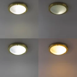 Smarte Deckenleuchte Gold 31 cm IP44 inkl. Wifi A60 - Yuma