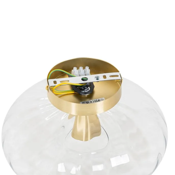 Smarte Deckenleuchte Gold mit Glas inkl. Wifi P45 - Ayesha