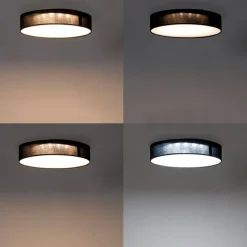 Smarte Deckenleuchte schwarz 30cm inkl. LED RGB mit Fernbedienung - Taiko