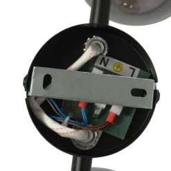 Smarte Deckenleuchte schwarz mit Rauchglas inkl. 2 WiFi P45 - Vidro