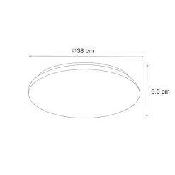 Smarte Deckenleuchte weiß 38 cm Sterneffekt inkl. LED mit Fernbedienung - Extrema