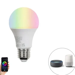 Smarte E27 LED-Lampe A60 matt RGBW 8,5W 806 lm 2700K