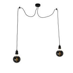 Smarte Hängelampe schwarz inkl. 2 WiFi G125 - Cava