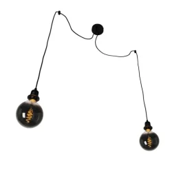 Smarte Hängelampe schwarz inkl. 2 WiFi G125 - Cava