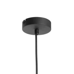 Smarte Hängelampe schwarz mit Goldglas 20 cm inkl. WiFi A60 - Pallon