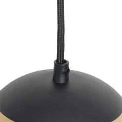 Smarte Hängelampe schwarz mit Goldglas 20 cm inkl. WiFi A60 - Pallon