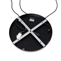 Smarte Hängelampe schwarz mit Rauchglas 3-flammig inkl. Wifi A60 - Zuzanna