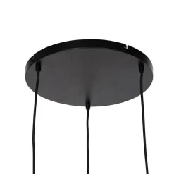 Smarte Hängelampe schwarz mit Rauchglas 3-flammig inkl. Wifi A60 - Zuzanna