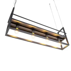 Smarte Hängelampe schwarz mit Rack inkl. 4 WiFi A60 - Cage Rack