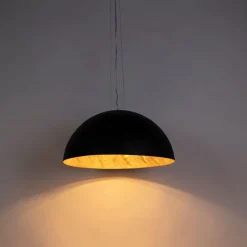 Smarte Hängelampe Schwarz mit Gold 70 cm inkl. WLAN A60 - Magna