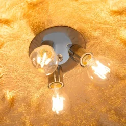 Smarte Hängelampe Schwarz mit Gold 70 cm inkl. WLAN A60 - Magna