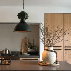 Smarte Industrie-Hängelampe schwarz 38,5 cm inkl. A60 WiFi - Sicko