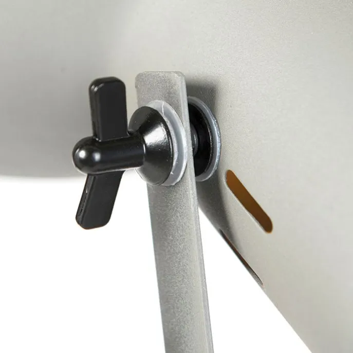 Smarte Industrie-Stativ-Stehlampe Holz mit grau inkl. WiFi A60 - Laos