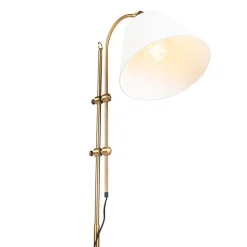 Smarte klassische Stehleuchte Bronze mit Weiß inkl. Wifi A60 - Ashley