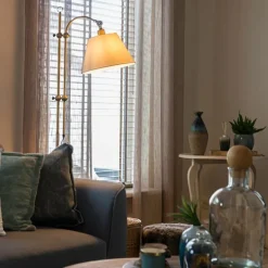 Smarte klassische Stehleuchte Bronze mit Weiß inkl. Wifi A60 - Ashley