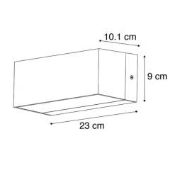 Smarte moderne Wandleuchte schwarz IP54 inkl. WiFi A60 - Houks