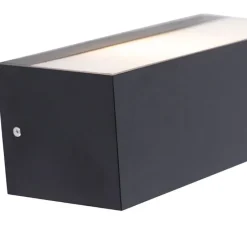 Smarte moderne Wandleuchte schwarz IP54 inkl. WiFi A60 - Houks