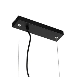 Smarte Pendelleuchte schwarz mit Bernstein-Glas inkl. 8 Wifi G9 - Uvas