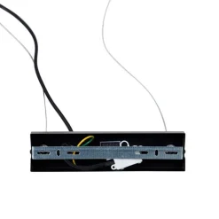 Smarte Pendelleuchte schwarz mit Bernstein-Glas inkl. 8 Wifi G9 - Uvas