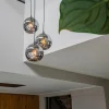 Smarte Pendelleuchte Schwarz mit Rauchglas inkl. 3 Wifi A60 - Wallace