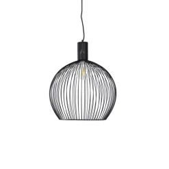 Smarte runde Hängelampe schwarz 50 cm inkl. Wifi G95 - Dos