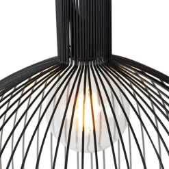 Smarte runde Hängelampe schwarz 50 cm inkl. Wifi G95 - Dos