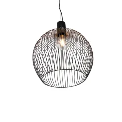 Smarte runde Hängelampe schwarz 50 cm inkl. Wifi G95 - Dos