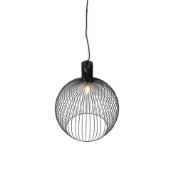 Smarte runde Hängelampe schwarz 50 cm inkl. Wifi G95 - Dos