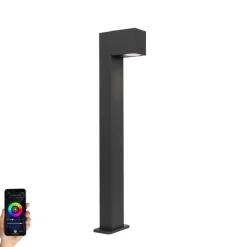 Smarte stehende Außenleuchte Anthrazit 65 cm IP44 inkl. Wifi GU10 - Baleno