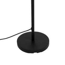 Smarte Stehleuchte schwarz mit weißem Schirm 35 cm IP65 inkl. LED - Virginia