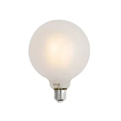 Smarte Wandbogenleuchte aus Stahl mit weißem Schirm inkl. WLAN A60 - Bow