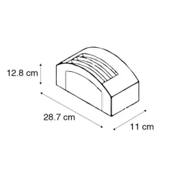 Smarte Wandleuchte Anthrazit IP44 inkl. Wifi P45 - Hurricane 1