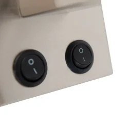 Smarte Wandleuchte aus Stahl mit grauem Schirm inkl. WLAN A60 - Brescia