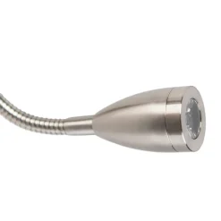 Smarte Wandleuchte aus Stahl mit grauem Schirm inkl. WLAN A60 - Brescia