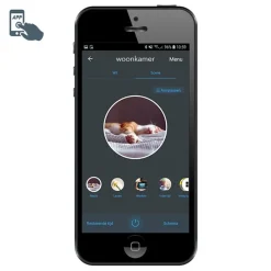 Smarte Wandleuchte Bronze mit weißem Schirm inkl. WLAN A60 - Ladas Deluxe