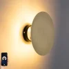 Smarte Wandleuchte rund gold inkl. 2 WiFi g9 - Pulley