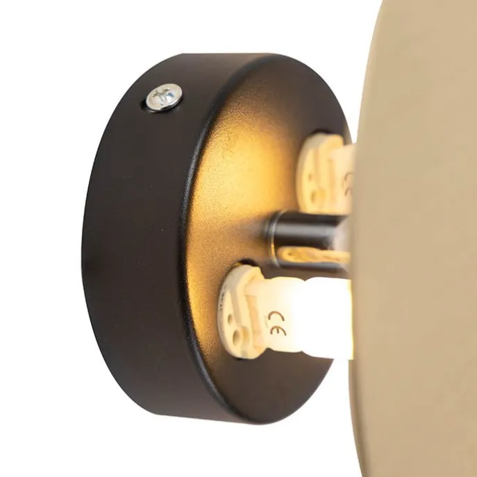 Smarte Wandleuchte rund gold inkl. 2 WiFi g9 - Pulley