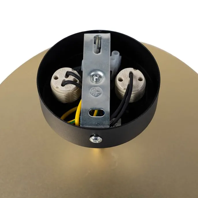 Smarte Wandleuchte rund gold inkl. 2 WiFi g9 - Pulley