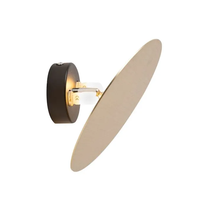 Smarte Wandleuchte rund gold inkl. 2 WiFi g9 - Pulley