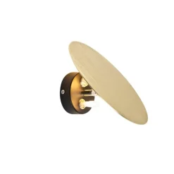 Smarte Wandleuchte rund gold inkl. 2 WiFi g9 - Pulley