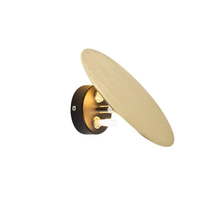 Smarte Wandleuchte rund gold inkl. 2 WiFi g9 - Pulley