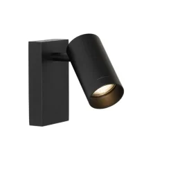 Smarte Wandleuchte schwarz verstellbar mit Schalter inkl. Wifi GU10 50mm - Jeana Luxe