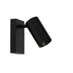 Smarte Wandleuchte schwarz verstellbar mit Schalter inkl. Wifi GU10 50mm - Jeana Luxe