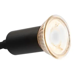 Smarte Wandleuchte schwarz mit USB inkl. WLAN A60 und GU10 - Zeno