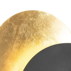 Smarte Wandleuchte Schwarz mit Gold inkl. Wifi G9 - Sunrise